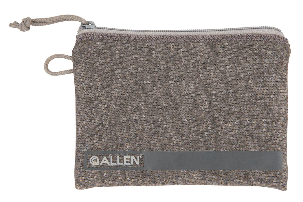 Allen 3625 Pistol Pouch  Gray Polyester w/Lockable Zippers, ID Label & Fleece Lining Holds Compact Size Handgun 5" L x 7" W Interior Dimensions