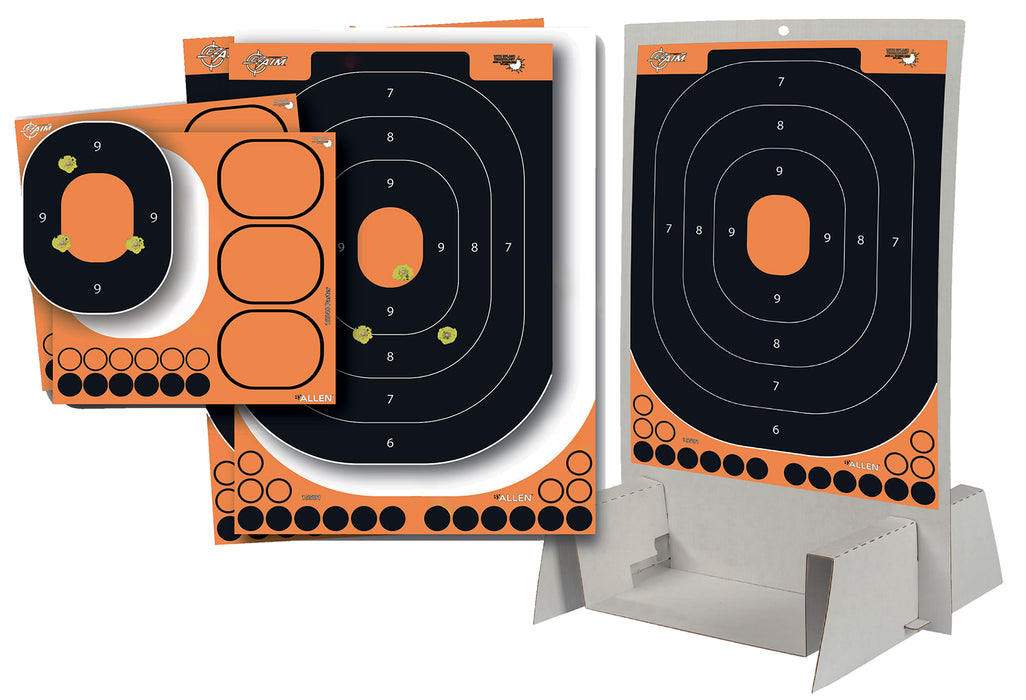 EZ-Aim 15548 Splash Reactive Trainer Kit Self-Adhesive Paper Handgun Yellow Oval Includes Targets/Pasters/Stand