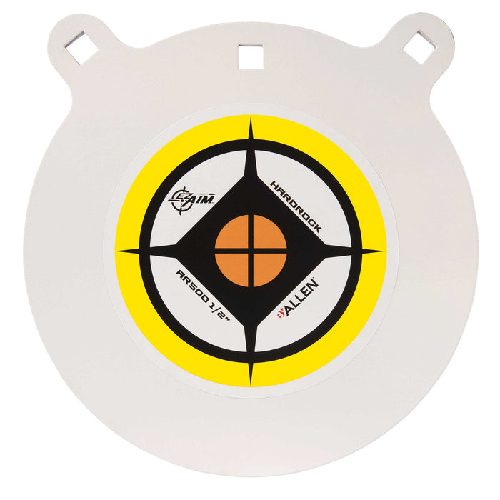 EZ-Aim 15600 Hardrock  10" AR500 Steel Gong Shooting Target .50" Thickness White / Yellow / Black