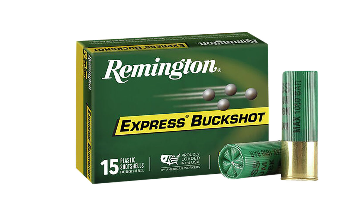 Remington Ammunition 26876 Express  12 Gauge 2.75" 9 Pellets 1325 fps 00 Buck Shot 15 Bx/5 Cs