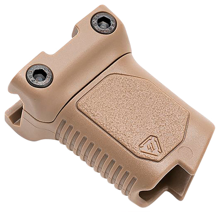 Strike Industries ARCMAGRAILSFDE Angled Vertical Grip Short Flat Dark Earth Polymer with Cable Management Storage for Picatinny Rail