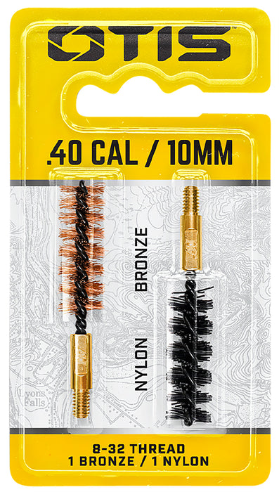 Otis FG341NB Bore Brush Set  10mm/40 Cal 8-32" Thread 2" Long Bronze/Nylon Bristles 2 Per Pkg