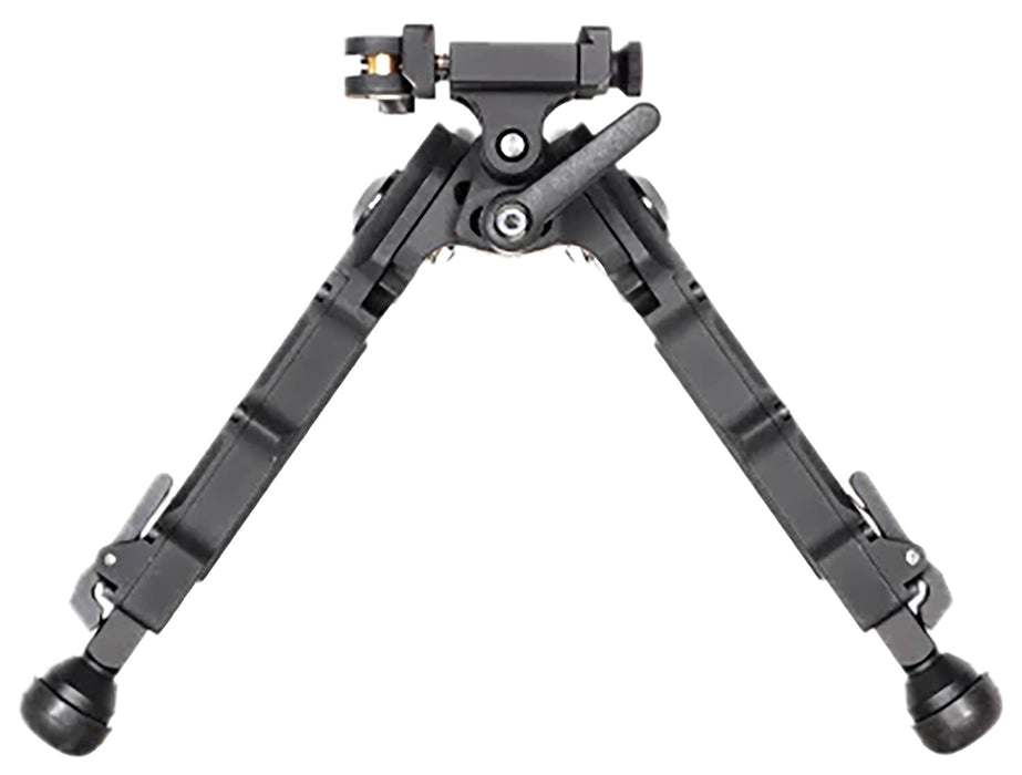 Accu-Tac BRASQDG204 BR-4 G2 Arca Spec Bipod made of Black Hardcoat Anodized Aluminum with ARCA Style Rail Attachment, Steel Feet & 5.75"-8.25" Vertical Adjustment