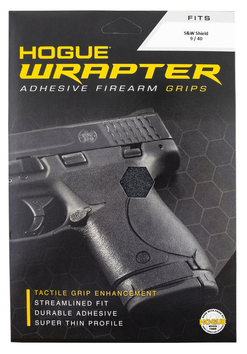 Hogue 18449 Wrapter Adhesive Grip made of Heavy Grit with Black Finish for S&W M&P Shield 9, 40