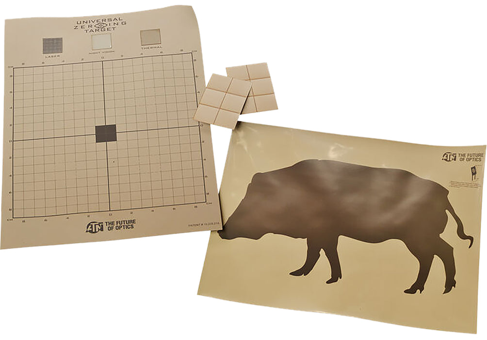 ATN ACMKIRTGBR Thermal Target Kit Boar Paper 30" x 24" Brown Includes 12 Plasters/2 Targets