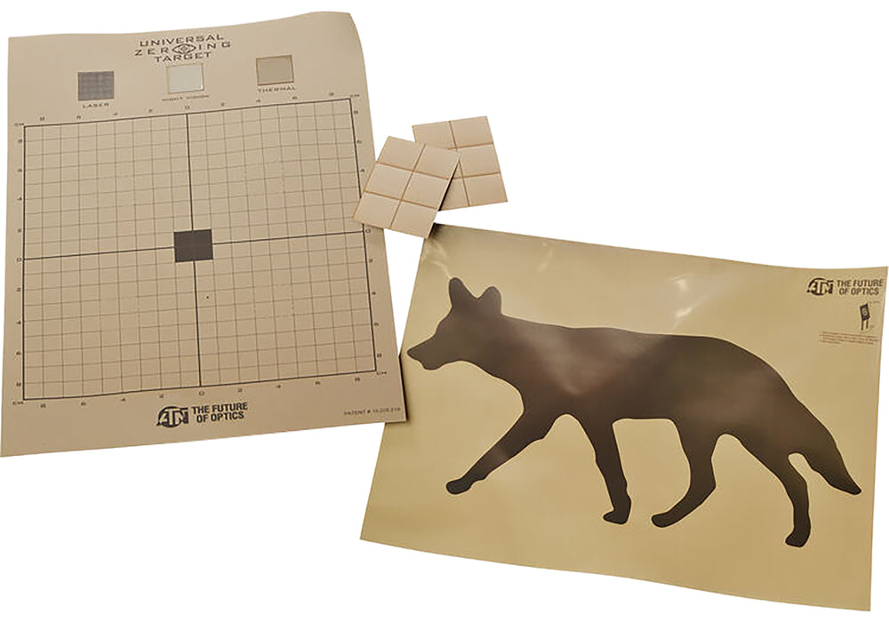 ATN ACMKIRTGCY Thermal Target Kit Coyote Paper 30" x 24" Brown Includes 12 Plasters/2 Targets