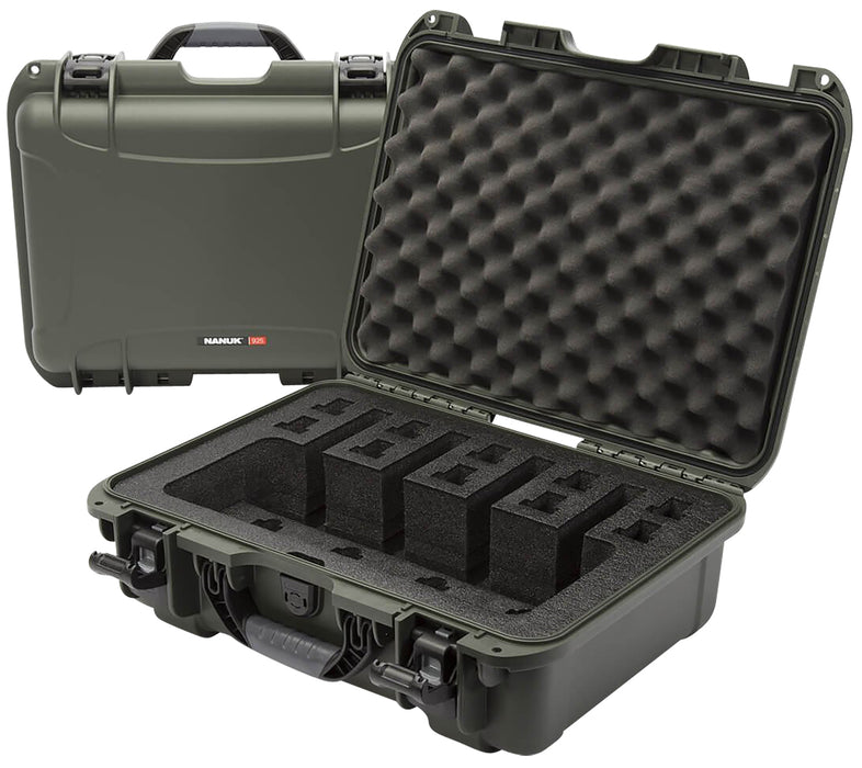 Nanuk 9254UP6 925 4 UP Pistol Case Waterproof Olive Resin w/ Closed-Cell Foam Padding 17" L x 11.80" W x 6.40" H Interior Dimensions