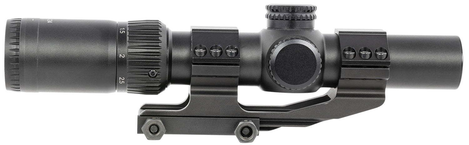 TacFire SC1424G2D SC1424-G2-D  Black 1-4x 24mm Illuminated Red Dot Reticle