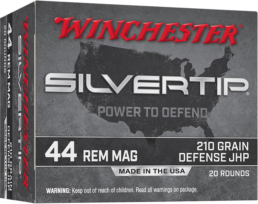 Winchester Ammo W44MST Silvertip  44 Rem Mag 210 gr Jacketed Hollow Point (JHP) 20 Bx/10 Cs