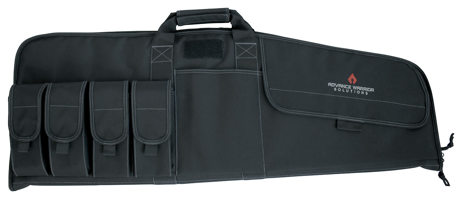 Advance Warrior Solutions RA36RCBL Raptor  36" Black Polyester for Tactical Rifle, 4 Mag Pouch