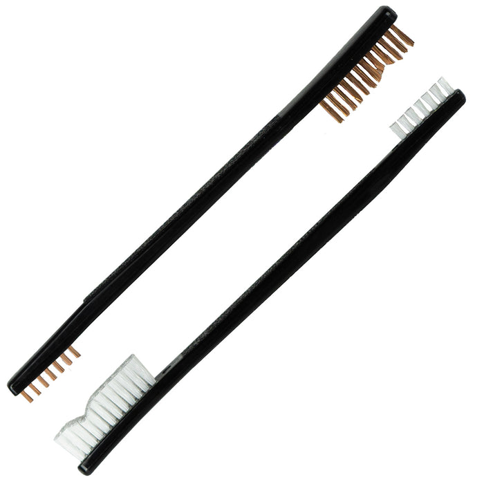 KleenBore UT-COMBO Double End Brush Combo Set Bronze/Nylon Bristles 2 Pack