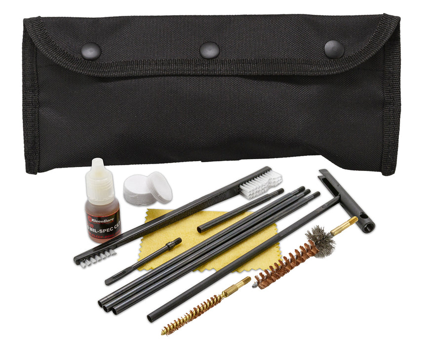 KleenBore POU302B Modular Cleaning Kit Multi-Caliber Handgun/Rifle Bronze/Nylon Bristles Black Nylon Case