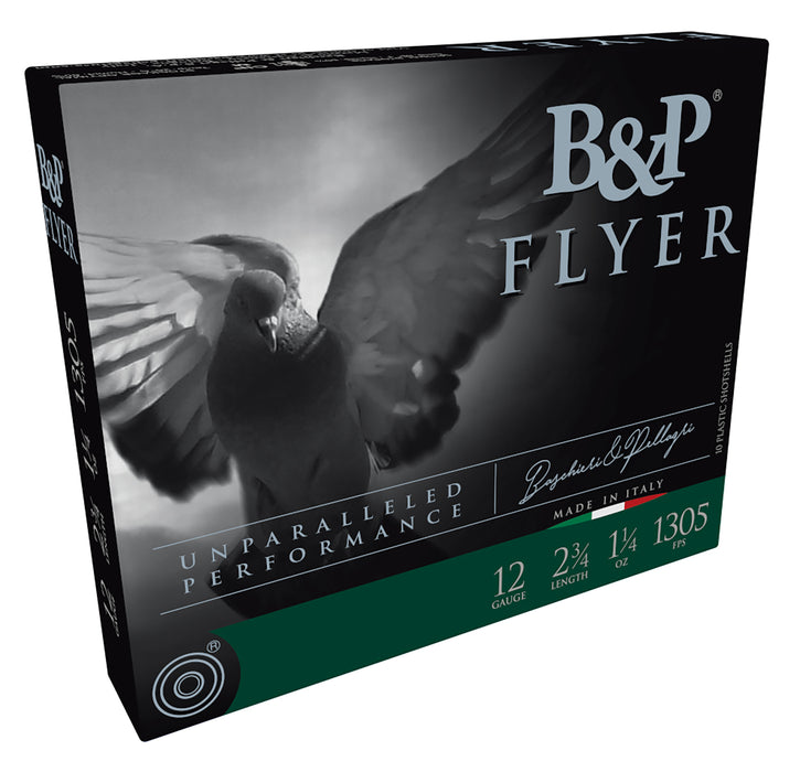 B&P 12B14P75 Flyer  12 Gauge 2.75" 1 1/4 oz 1305 fps 7.5 Shot 10 Bx/10 Cs