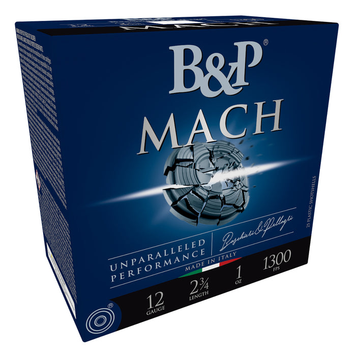 B&P 12B1F2H7 F2 Mach  12 Gauge 2.75" 1 oz 1300 fps 7.5 Shot 25 Bx/10 Cs