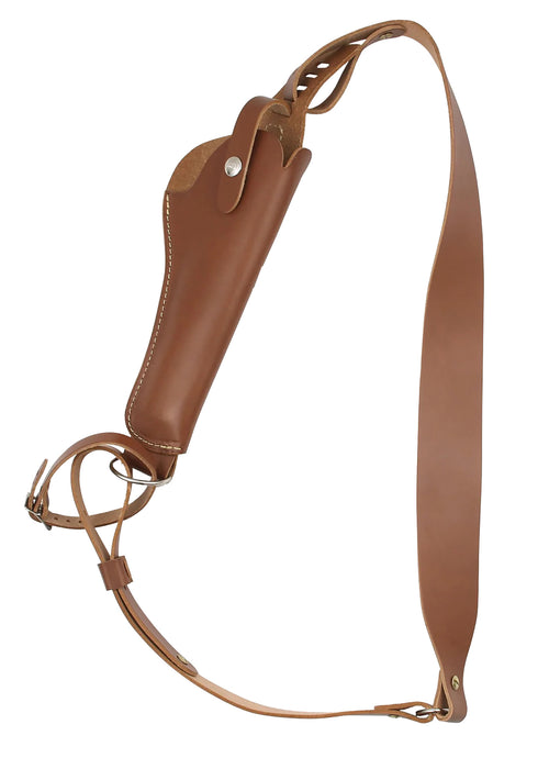 Hunter Company 068-300-4 Sportsman Bandolero  Shoulder Size 4 Chestnut Tan Leather Harness Fits DA Revolver Fits 5-6.50" Barrel Right Hand