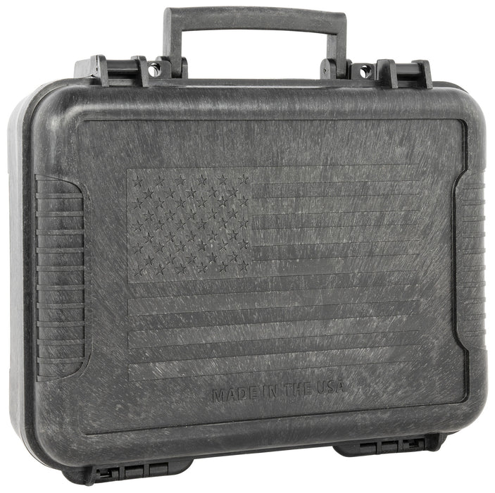 Outdoor Connection 10017 Molded Pistol Case  11" Long Black w/US Flag Polypropylene