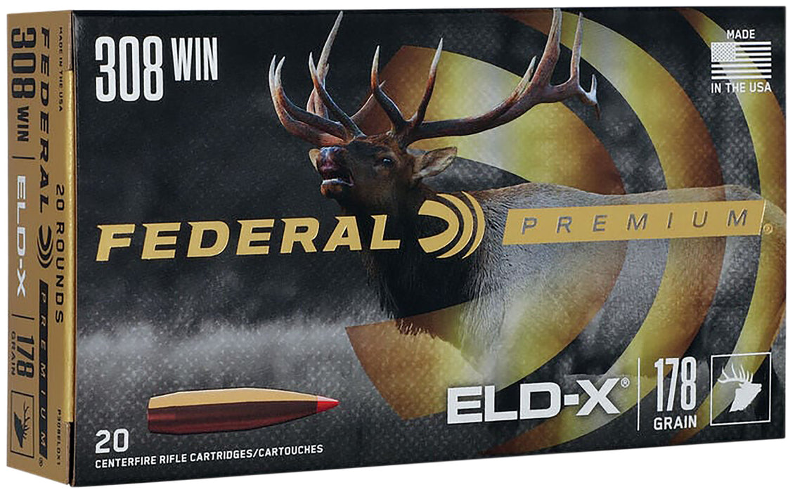 Federal P308ELDX1   308 Cal 178 gr Extremely Low Drag-eXpanding (ELD-X) 20 Per Box/10 Cs