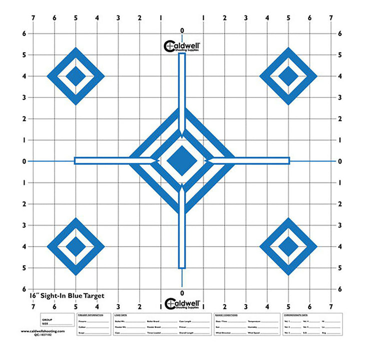 Caldwell 1175521 Diamond  Self-Adhesive Recycled Paper Universal 16" Blue/White 10 Pack