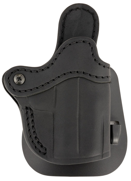 1791 Gunleather ORPDHCSBLR Paddle Holster Optic Ready OWB Size Compact Black Leather Compatible w/Glock 43/Taurus GX4/Sig P365, Paddle Mount, Right Hand