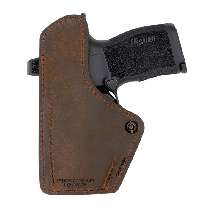 Versacarry 1CC2621P365 Compound Custom IWB Brown Polymer Belt Clip Fits Sig P365 Right Hand