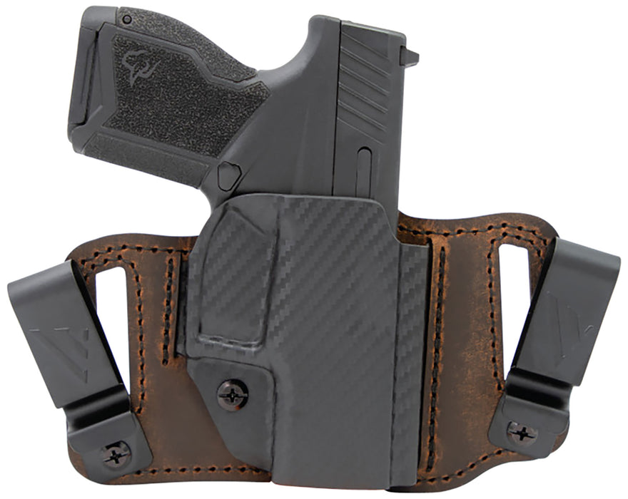 Versacarry INS201G19 Insurgent Deluxe IWB/OWB Brown Polymer Belt Clip Fits Glock 19 Right Hand