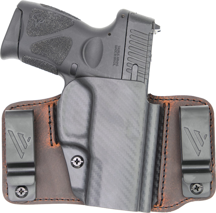 Versacarry INS201G43 Insurgent Deluxe IWB/OWB Brown Polymer Belt Clip Fits Glock 43 Right Hand