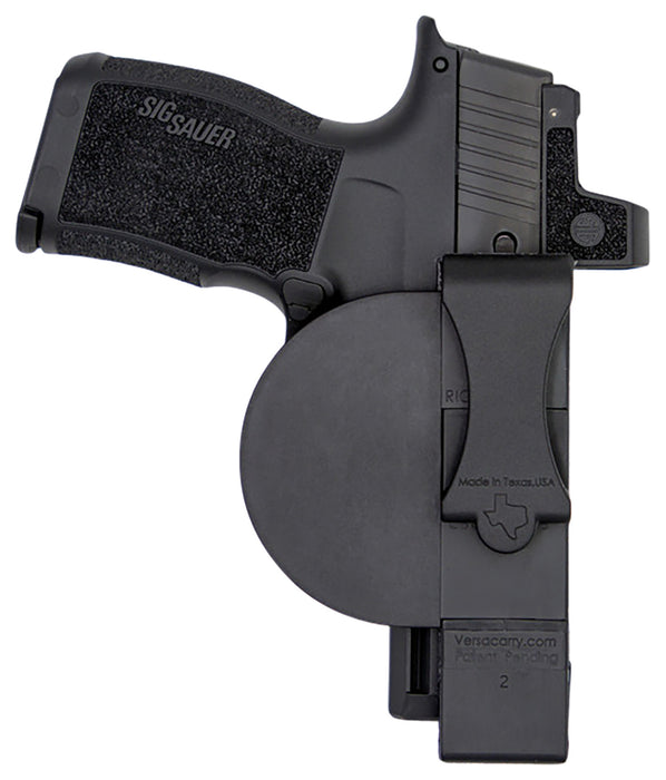 Versacarry 9XS Zerobulk  IWB Size Extra Small Black Resin Belt Clip Fits 3" Barrel Ambidextrous