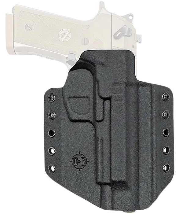 C&G Holsters 2750100 Covert  OWB Black Kydex Belt Loop Fits Beretta M9A3/M9A4 Right Hand