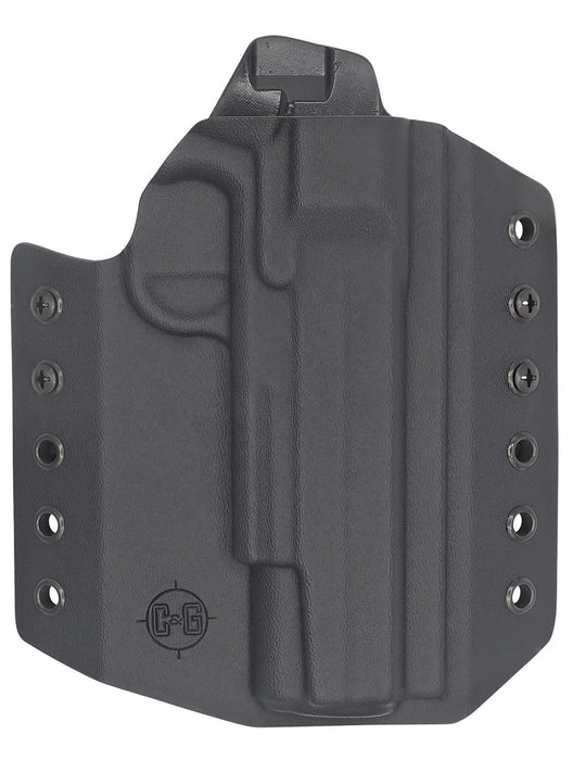 C&G Holsters 0354100 Covert  OWB Black Kydex Belt Loop Fits Sig 1911 Rail 5"