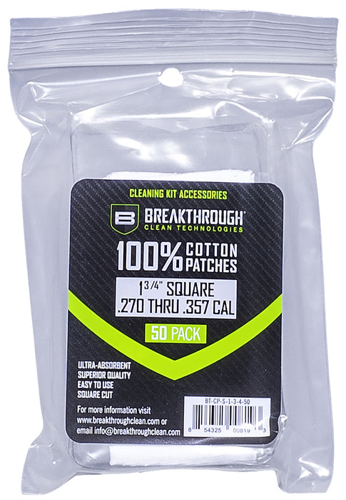 Breakthrough Clean BTCPS13450 Square Patches 270/357 Cal 1.75" 50 Pack