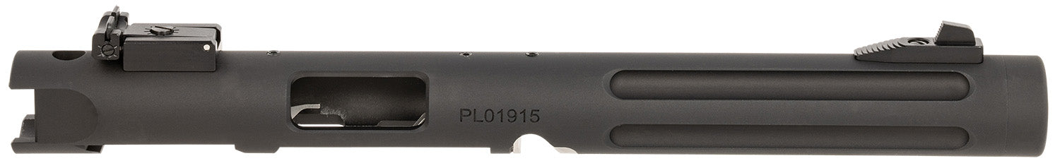 Tactical Solutions PLIV6TEMBRF Pac-Lite Barrel 22 LR 6" Threaded & Fluted, Drilled & Tapped, Adj. Sights, Black Anodized for Ruger Mark IV & IV 22/45