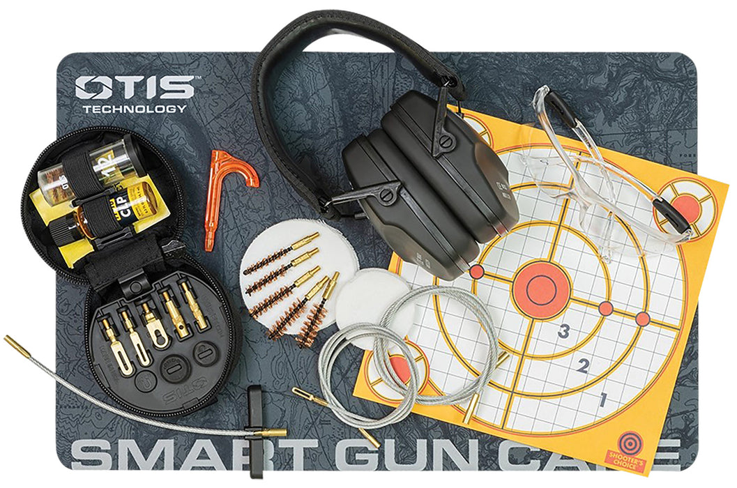 Otis GFNSB1 Shooting Bundle  Includes Otis Tactical Cleaning Kit .17 Cal-12 Gauge/Eye Protection/Ear Protection/Cleaning Matt