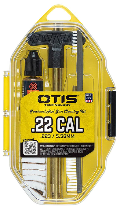 Otis FGSRS22 .22 Cal Cleaning Kit For Rifle & Pistol .22 Cal/.223 Cal/5.56mm Yellow Plastic Box Case