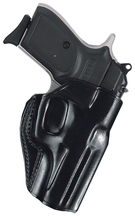 Galco SG858B Stinger  OWB Black Leather Belt Slide Fits S&W M&P .380 Shield EZ Fits 3-3.30" Barrel Right Hand