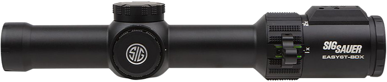 Sig Sauer Electro-Optics SOEBDX61101 Easy6-BDX  Black 1-6x 24mm 30mm Tube Illuminated BDX-R2 Digital w/194 LEDs Reticle Features Ballistic Data Xchange