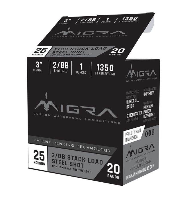 Migra Ammunitions M20S46   20 Gauge 3" 1 oz 4,6 Shot 25 Per Box/ 10 Cs