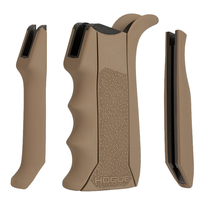 Hogue 13043 Modular Overmolded  Flat Dark Earth Rubber Pistol Grip with Finger Grooves Fits AR-15/M16