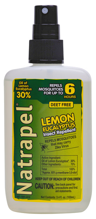 Natrapel 00066862 Lemon Eucalyptus  3.40 oz Pump Bottle Repels Mosquito Effective Up to 6 hrs