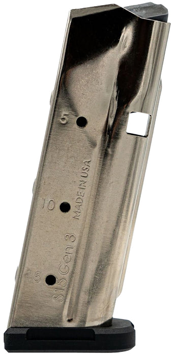 Shield Arms SAS15NGEN3 S15 Magazine Gen 3 15rd Flush 9mm Luger Fits Glock 48/43X Nickel Steel