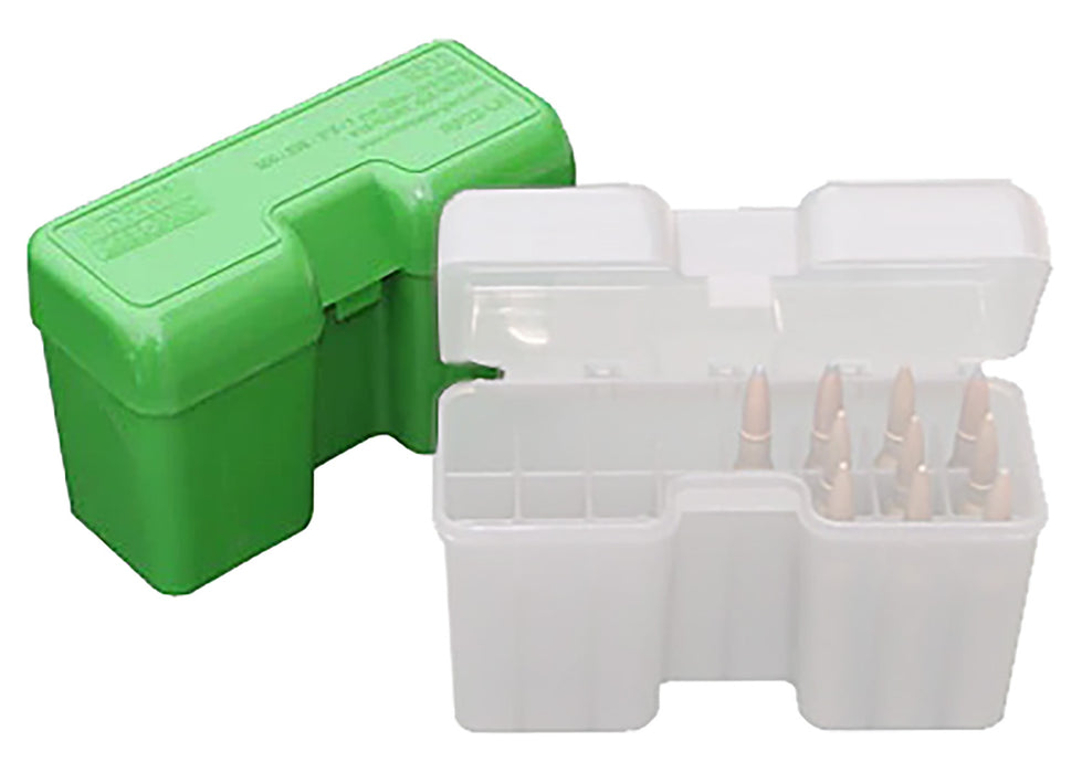 MTM Case-Gard RF22SM10 Ammo Box Flip-Top 338 Cal Green Polypropylene 22rd