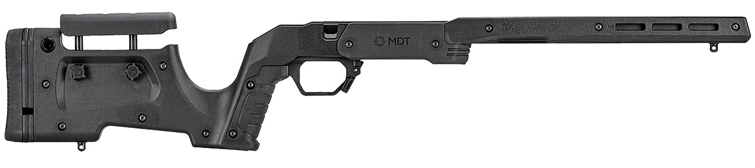 Mdt Sporting Goods Inc 105051BLK XRS Chassis Black Aluminum Core with Polymer Panels, Adj. Cheekrest, M-LOK Forend, Interchangeable Grips, AICS Mag Compatible, Fits CZ 457