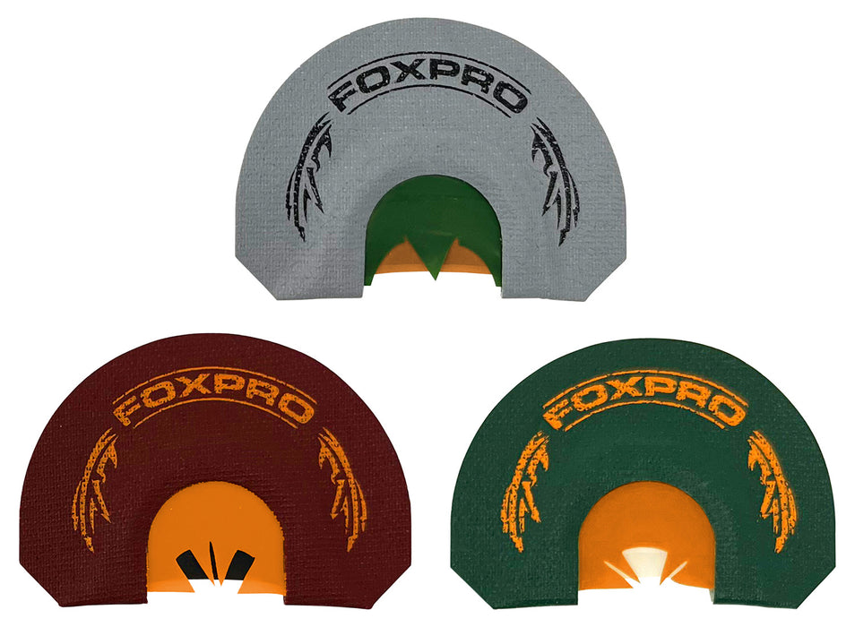 Foxpro CSBRDTKRCOMBO Beardtaker Combo Diaphragm Call Attracts Turkey Gray/Green/Red 3 Pack