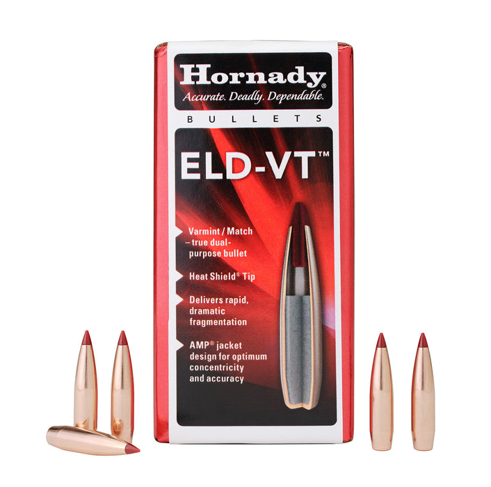 Hornady 22762 ELD-V  22 Cal .224 62 gr 100 Per Box/ 25 Case