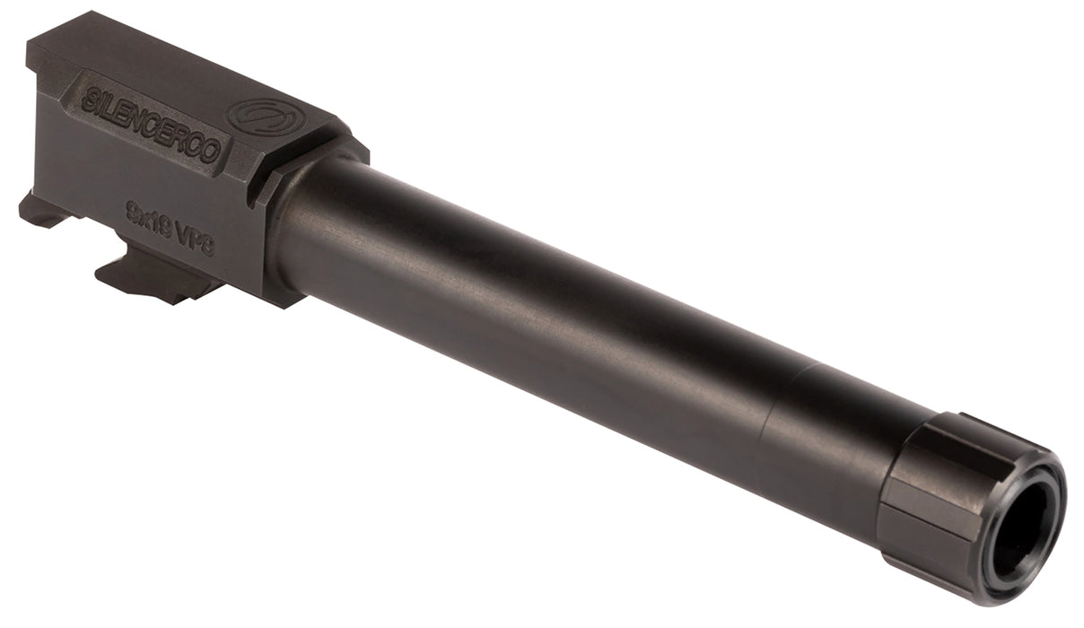 SilencerCo AC1549 Threaded Barrel  4.50" 9mm Luger, Black Nitride Stainless Steel, Fits HK VP9