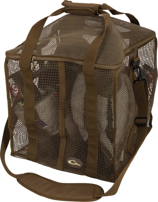 Drake Waterfowl DA370004M Decoy Bag Floater 4 Slot Motion Brown Vinyl-Coated Mesh