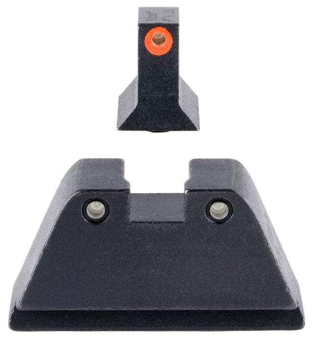 Trijicon GL201C601134 Suppressor/Optic Height Sights-Glock Standard Frame  Black Green Tritium Orange Outline Front Sight Green Tritium Black Outline Rear Sight