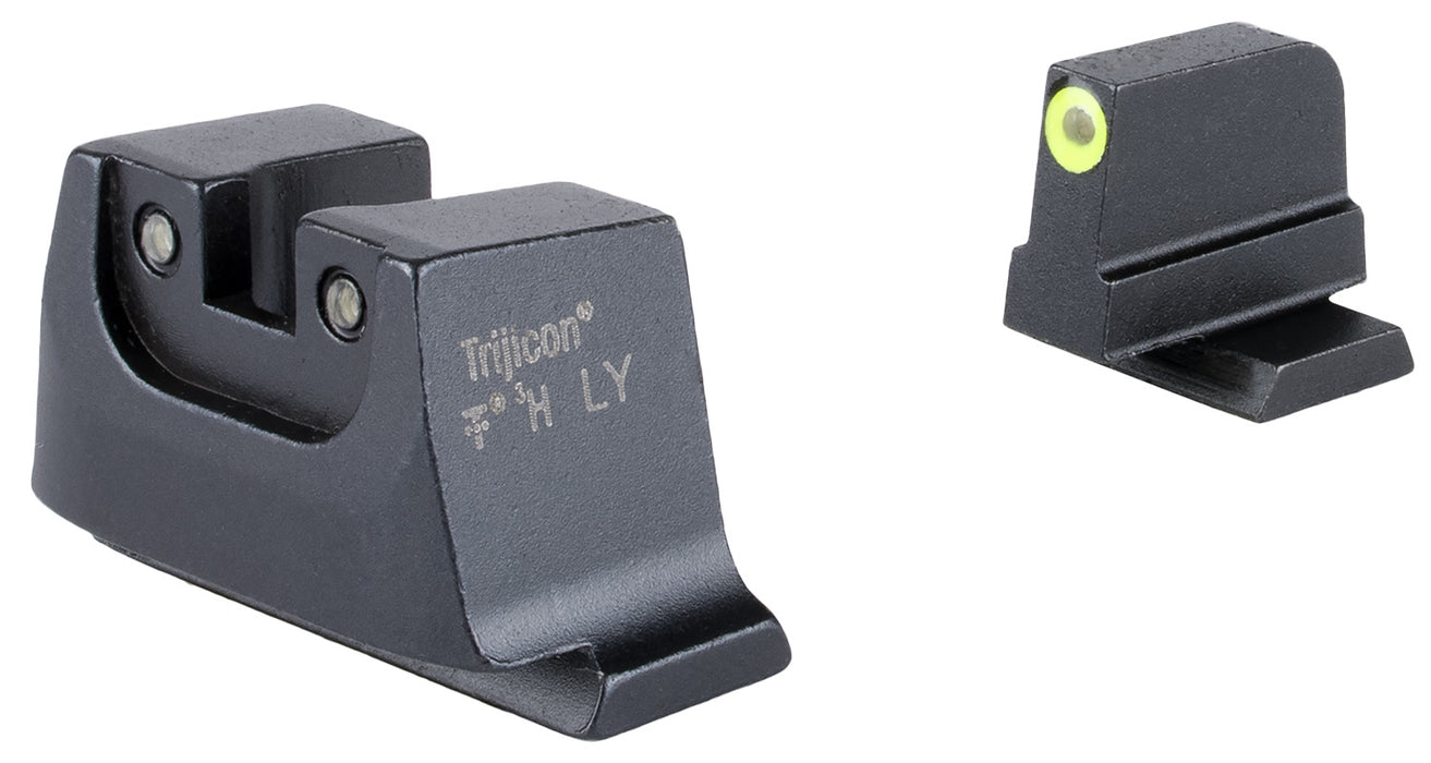 Trijicon SA240C601149 Suppressor/Optic Height Sights-M&P C.O.R.E  Black Green Tritium Yellow Outline Front Sight Green Tritium Black Outline Rear Sight