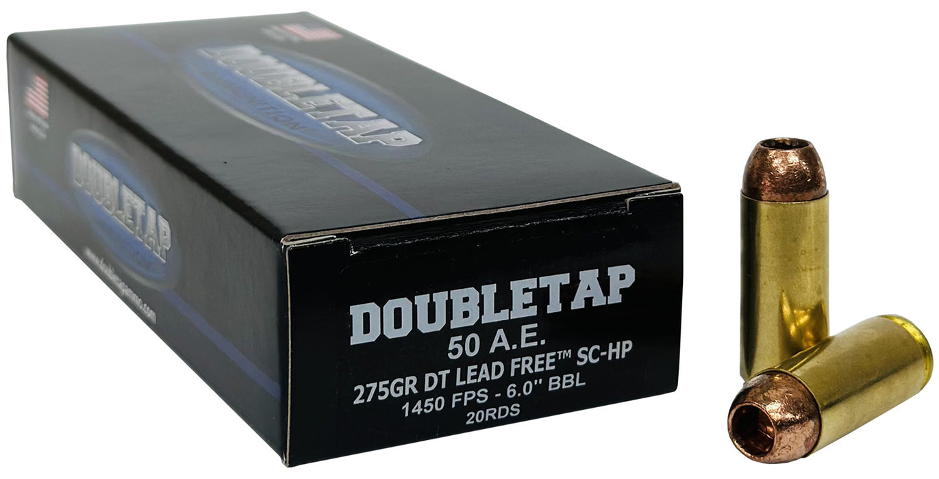 DoubleTap Ammunition 50AE275X DT Lead Free  50 AE 20 Per Box/ 25 Case