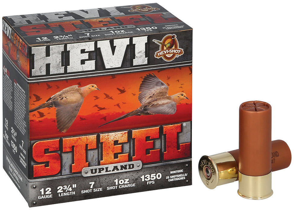 HEVI-Shot HS61266  Upland 12 Gauge 2.75" 1 oz 6 Shot 25 Per Box/ 10 Case