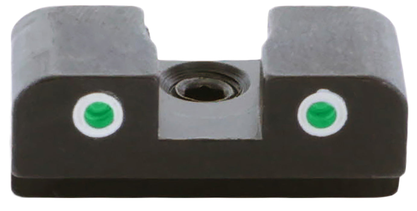 AmeriGlo XD191R Classic Tritium Rear Sight for Springfield Armory XD  Black Green Tritium with White Outline Rear